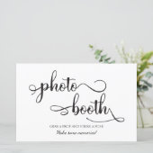 "Fotocabine" Black White Trendy Wedding Sign (Staand voorkant)