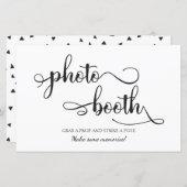 "Fotocabine" Black White Trendy Wedding Sign (Voorkant / Achterkant)
