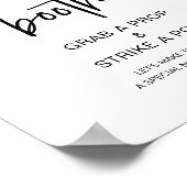 Fotocabine, Bruiloft Modern Minimalistisch Script Poster (Hoek)