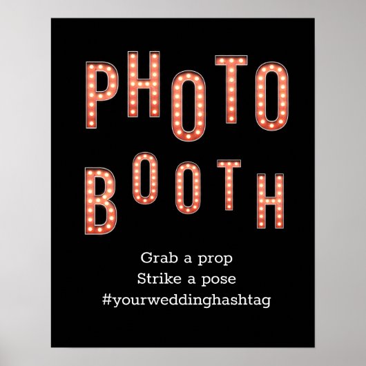 Fotocabine Marktplaats Letters Trouwteken Poster (Voorkant)