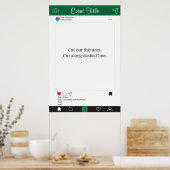 Fotocabine Prop Frame Poster Groen Zwart (Keuken)