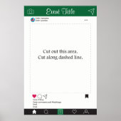 Fotocabine Prop Frame Poster Groen Zwart (Voorkant)