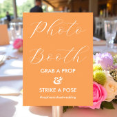 Fotocabine Sinaasappel Witte Bruiloft Poster