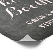 Fotocabine Wigbord Roze Waterverf Chalkboard Poster (Hoek)