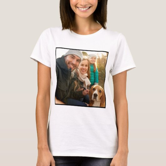 Fotocadeau | Moderne persoonlijke familiefoto T-shirt (Voorkant)