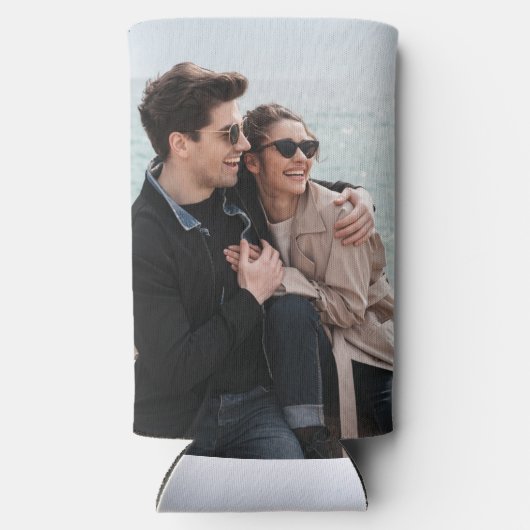 Fotocadeau Slim Grappige foto Cadeaus Beer Knuffel Seltzer Blikjeskoeler (Achterkant)