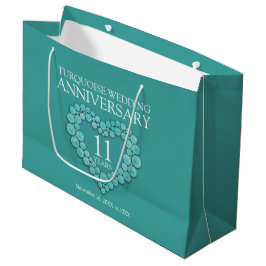 Fotocadeau voor 11e Turquoise bruiloft trouwdag Groot Cadeauzakje