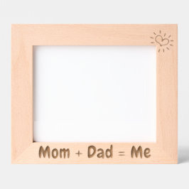 Fotocadeau voor Baby, mama + papa = ik 10x8" Gegraveerde Lijstjes