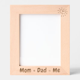 Fotocadeau voor Baby, mama + papa = ik 10x8" Gegraveerde Lijstjes