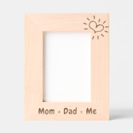 Fotocadeau voor Baby, mama + papa = ik 5x7" Gegraveerde Lijstjes