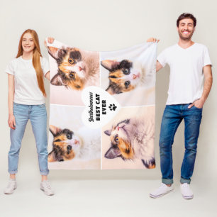 Fotocadeau voor Cat Dad Gepersonaliseerde naam Pet Fleece Deken