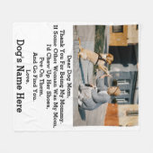 Fotocadeau voor gematigde Dog Mam Moederdag Fleece Deken (Voorkant (Horizontaal))