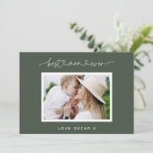 Fotocadeau voor leuke moderne scripts feestdagenkaart (Staand voorkant)