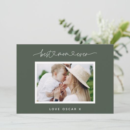 Fotocadeau voor leuke moderne scripts feestdagenkaart (Staand voorkant)