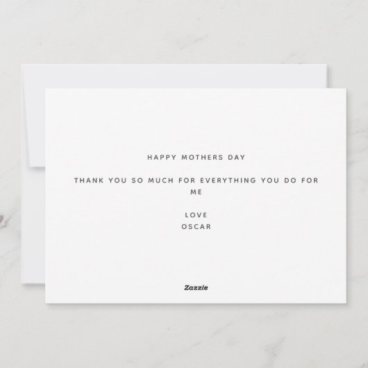 Fotocadeau voor leuke moderne scripts feestdagenkaart (Achterkant)