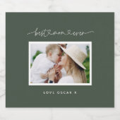 Fotocadeau voor leuke moderne scripts sparkling wijnetiket (Enkel label)