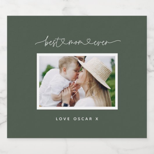 Fotocadeau voor leuke moderne scripts sparkling wijnetiket (Enkel label)