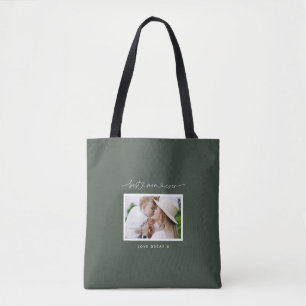 Fotocadeau voor leuke moderne scripts tote bag