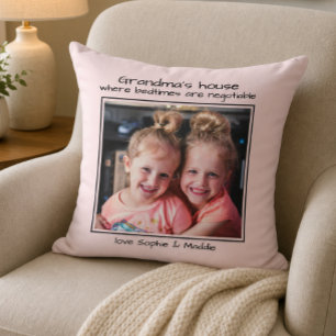 Fotocadeau voor oma SlaapTijden Zijn Onderhandelba Kussen
