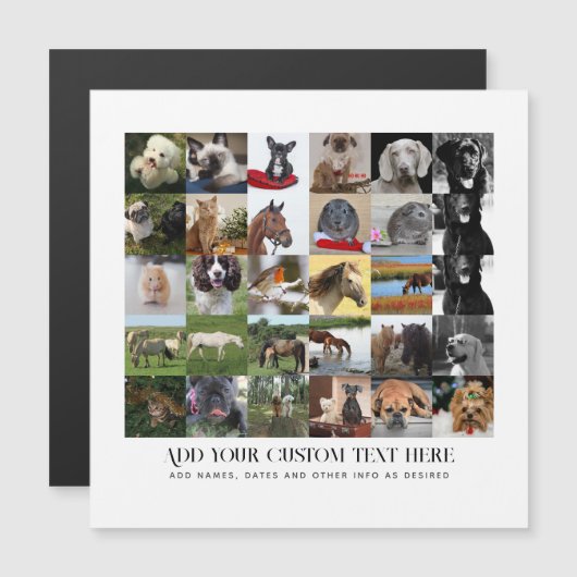 FOTOCADEAUS MOEDER VADER OMA OPA HUISDIEREN VRIEND MAGNETISCHE UITNODIGING (Voorkant / Achterkant)