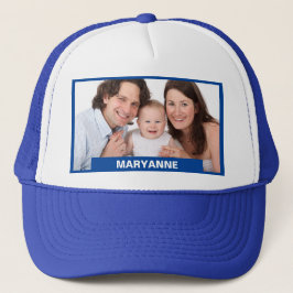 Fotocadeaus voor advertenties Naam Tekst Blauw toe Trucker Pet