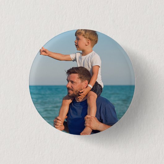 Fotocadeaus voor vader Sticker Ronde Button 3,2 Cm (Voorkant)