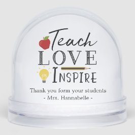 Fotocadeautje voor de appreciatie van de leraar op sneeuwbol