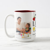 Fotocadeautje voor de appreciatie van de leraar op tweekleurige koffiemok (Links)