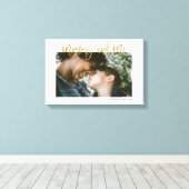 Fotocadeautjes voor mama en ik Gold Script Canvas Afdruk (Insitu (Houten vloer))