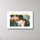 Fotocadeautjes voor mama en ik Gold Script Canvas Afdruk (Voorkant)