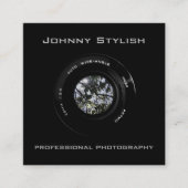 Fotocamera, artistieke cover vierkante visitekaartje (Voorkant)