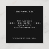 Fotocamera, artistieke cover vierkante visitekaartje (Achterkant)