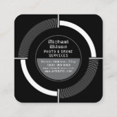 Fotocamera doel wit vierkante visitekaartje (Achterkant)