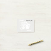 Fotocamera watermerk afbeelding fotograaf post-it® notes (Op bureau)