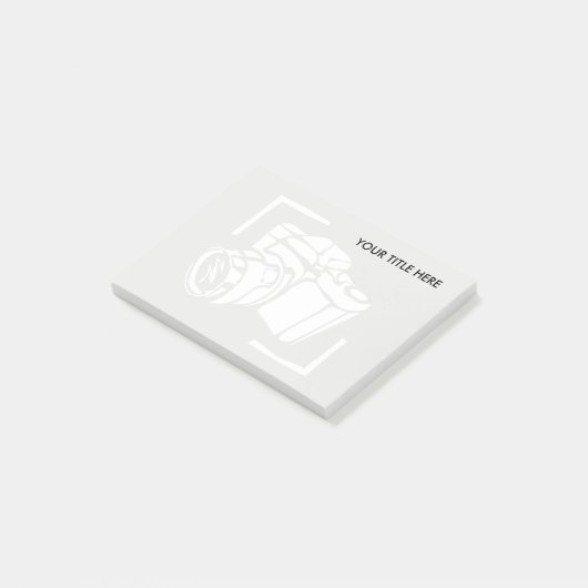 Fotocamera watermerk afbeelding fotograaf post-it® notes (Schuin)