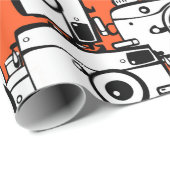  fotocamera's zonder naadloze patronen cadeaupapier (Rol Hoek)