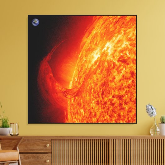 Fotocanvas zonnevlam en aardschoeisel canvas afdruk (Insitu (Woonkamer))