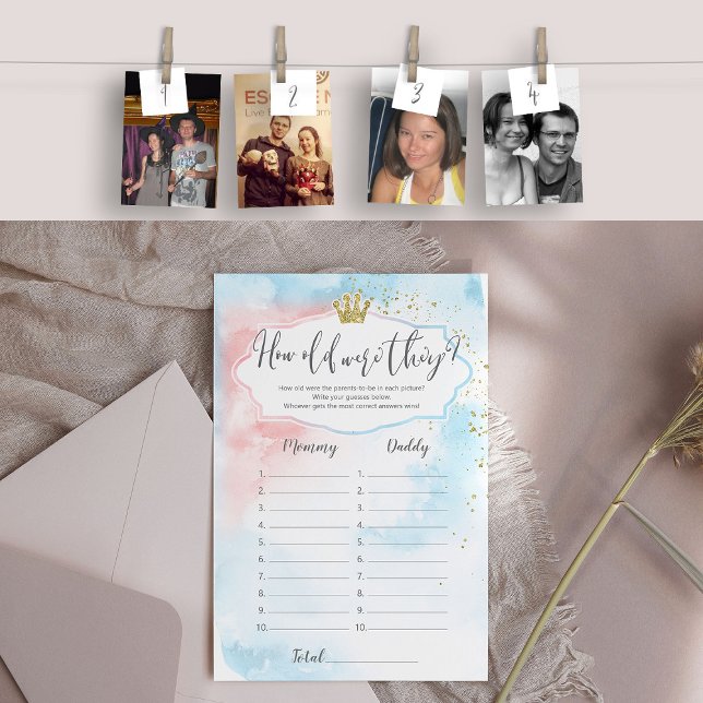 Fotochallenge Gender Reveal Fun Game (How old were they?)