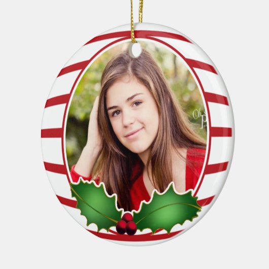 Fotocirkelvormgeving Keramisch Ornament (Links)