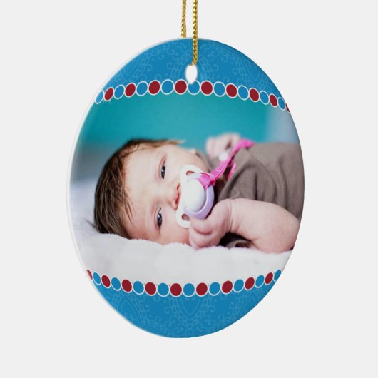 Fotocirkelvormgeving Keramisch Ornament (Rechts)