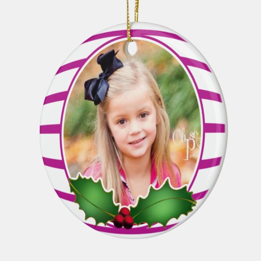 Fotocirkelvormgeving Keramisch Ornament (Links)