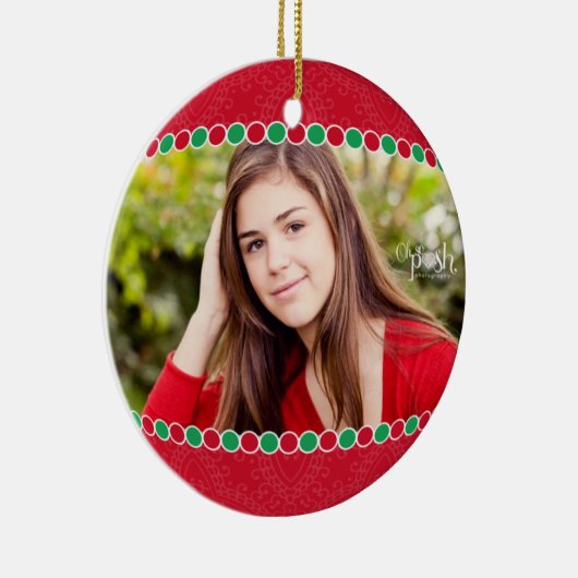 Fotocirkelvormgeving Keramisch Ornament (Rechts)