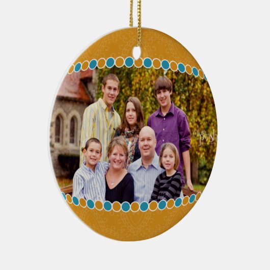 Fotocirkelvormgeving Keramisch Ornament (Rechts)