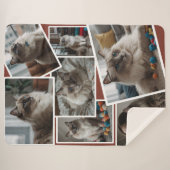 Fotocluster Bruin - 7 verspreide foto's Sherpa Deken (Voorkant (horizontaal))