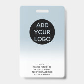 Fotocode professionele blauwe ombre verpleegster l badge (Achterkant)