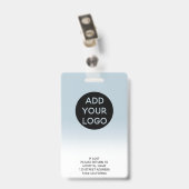 Fotocode professionele blauwe ombre verpleegster l badge (Achterkant met clip)