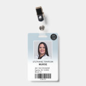 Fotocode professionele blauwe ombre verpleegster l badge (Voorzijde met clip)