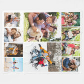 Fotocollage 10 Afbeeldingen Fleece Deken (Voorkant (Horizontaal))