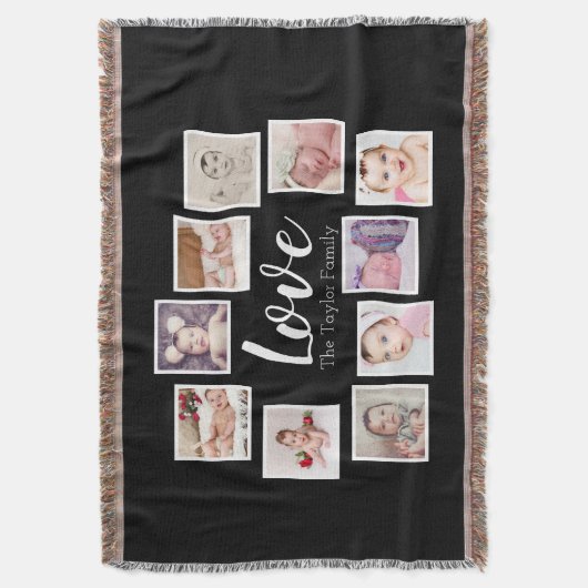 Fotocollage 10 foto Gepersonaliseerd Een van een s Deken (Voorkant Verticaal)