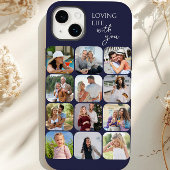 Fotocollage 12 Afbeelding Grid Liefdevol leven met Case-Mate iPhone Case